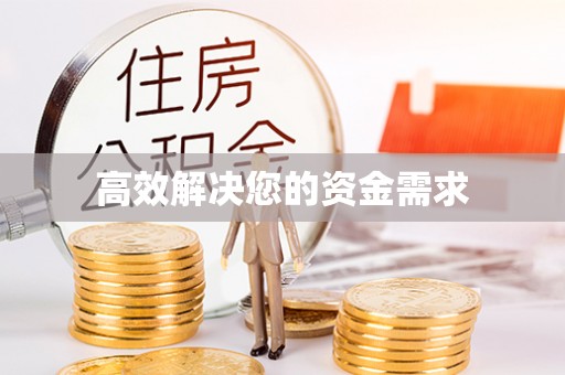 淅川高效解决您的资金需求