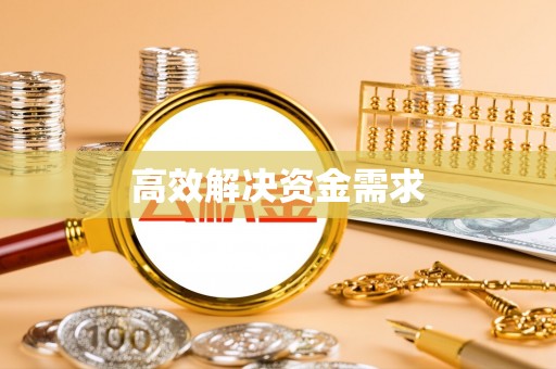 淅川高效解决资金需求